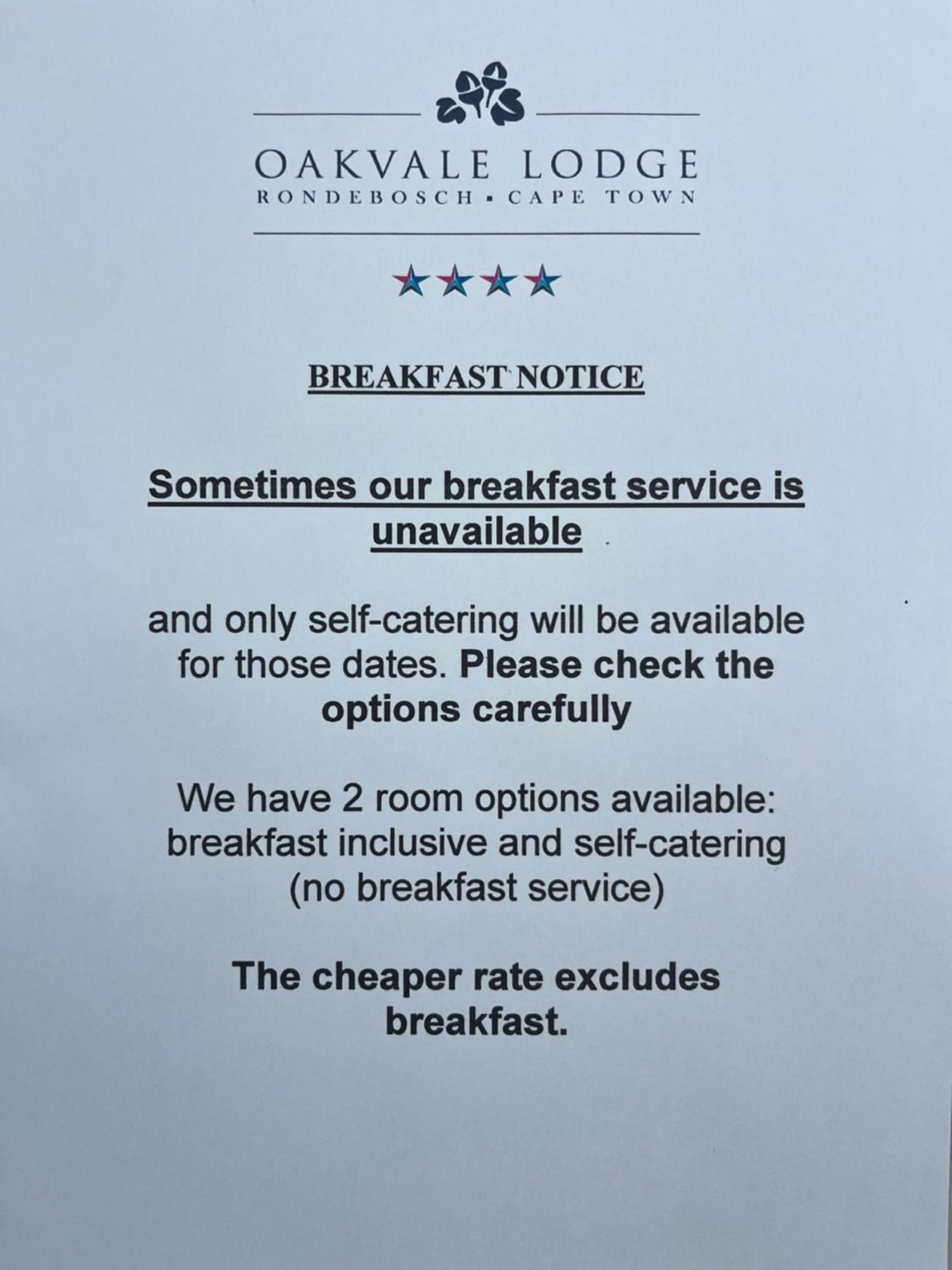 Oakvale Lodge Cape Town Dış mekan fotoğraf